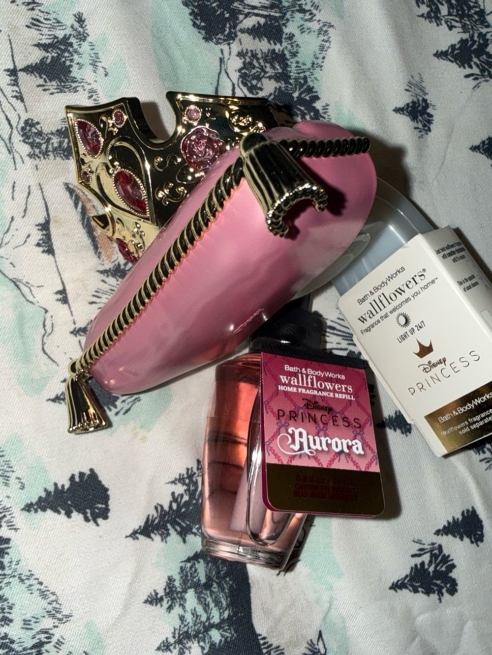 Bath & Body Works Disney Princess Aurora Pink Crown Wallflowers Plug & Refill